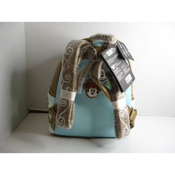 Disney Loungefly Mini Backpack Mickey & Minnie Holiday Gingerbread Design - Picture 4 of 6